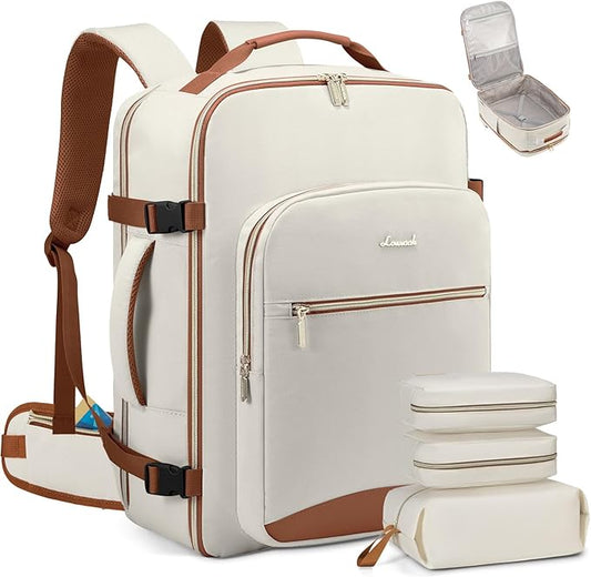 LOVEVOOK Travel Backpack for Women with Waist Strap,40L Cute Carry on Backpack Travels Essentials Personal Item Backpack for Traveling on Airplane,Large Carry on Luggage Travel Bag Flight Approved