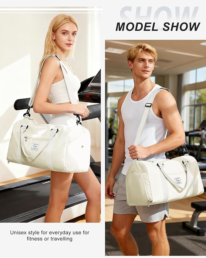 Gym Bag Womens,Travel Duffel Carry on Bag Sport Tote Bag Weekend Overnight Bag