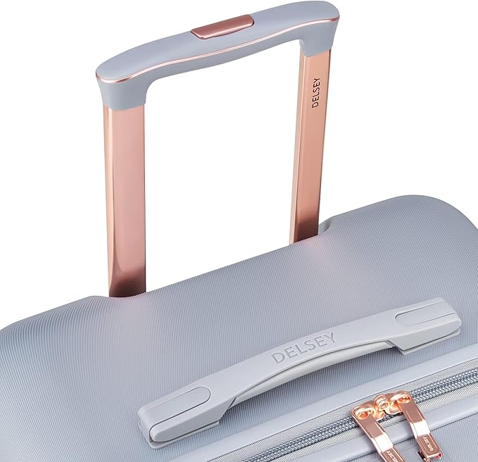 DELSEY PARIS Cruise 3.0 Hardside Expandable Luggage with Spinner Wheels, Platinum, Checked 26 Inch Trunk