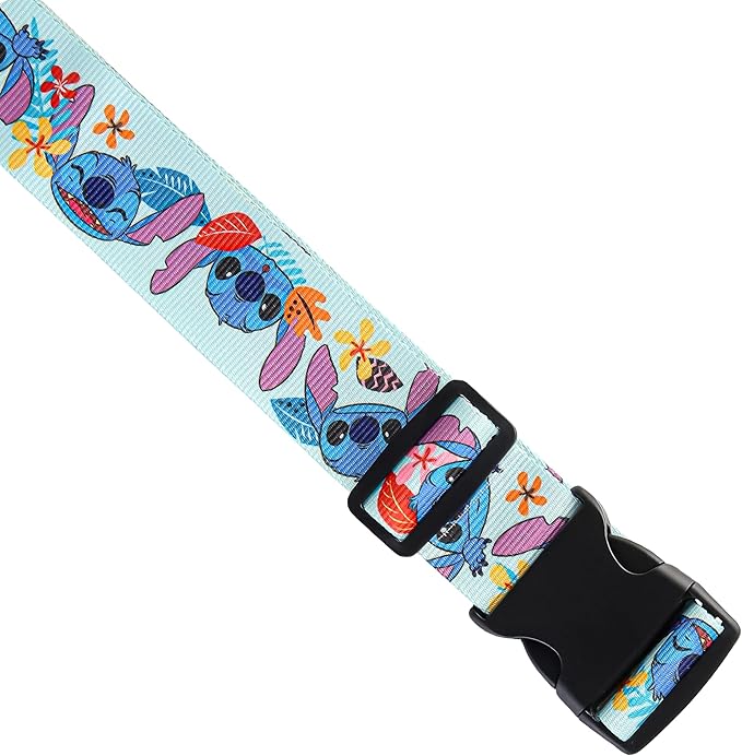 Disney Stitch Luggage Strap 2-Piece Set Officially Licensed, Adjustable Luggage Straps from 30'' to 72''