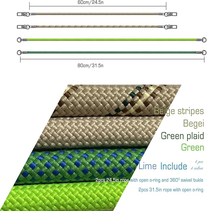 4-Pack Paracord Bag Handles – DIY Replacement Straps for Shoulder Bags, Crossbody Bags & Handbags