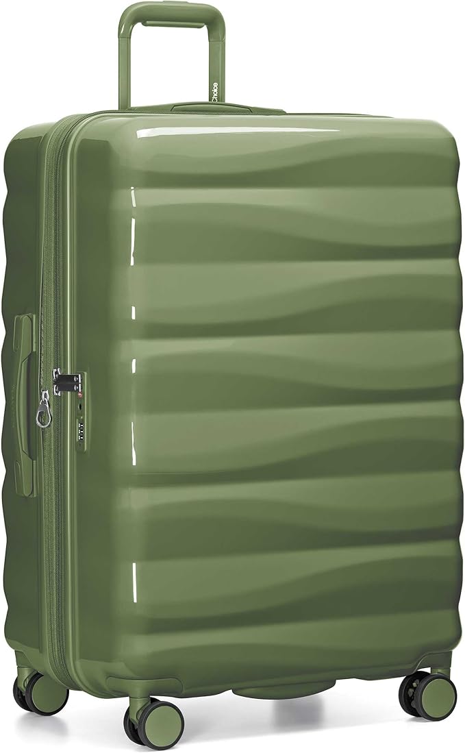 Traveler's Choice Edinburgh II Hardside Spinner Luggage, TSA Lock, Green, 29" Large