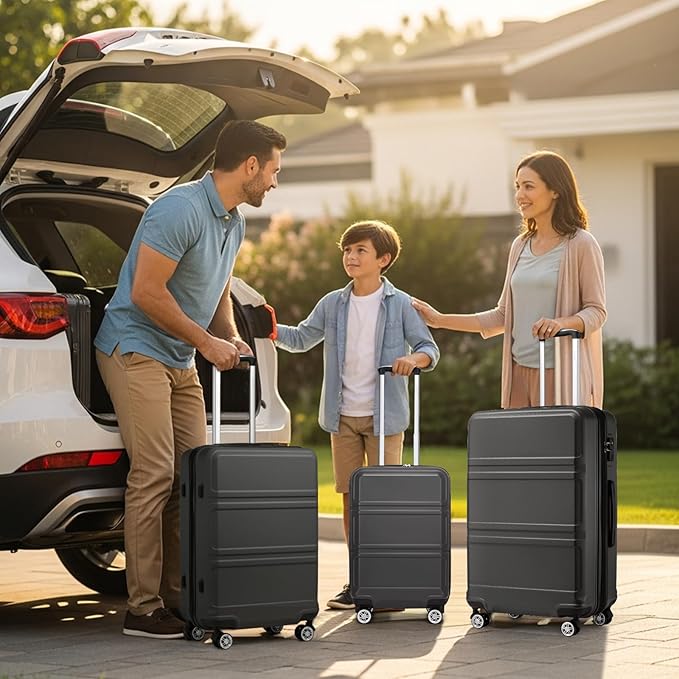 Kono Carry On Luggage 22x14x9 Airline Approved with Spinner Wheels,Lightweight PC+ABS 20 Inch Luggage with TSA Lock,Expandable Hard Shell Carry On Suitcases for Men Women,Grey