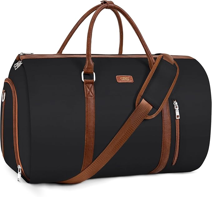 Convertible 2-in-1 Garment Bags for Travel, 50L Carry On Garment Duffle Bag With Shoe Compartment Large Weekender Bag for Women Men Hanging Suitcase Suit Travel Duffel Overnight Bags