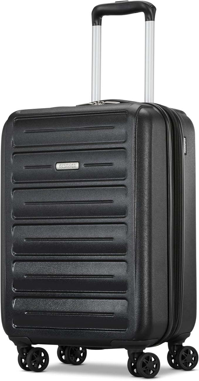 American Tourister Westridge Hardside Luggage Set with Spinner Wheels, Black, Carry-On