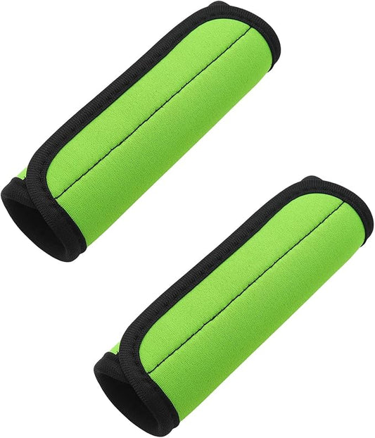 2pcs Light Green Luggage Handle Wraps for Suitcase- Soft Suitcase Handle Covers for Travel Accessories（ Bright Color for Suitcase Tags Identifiers ）