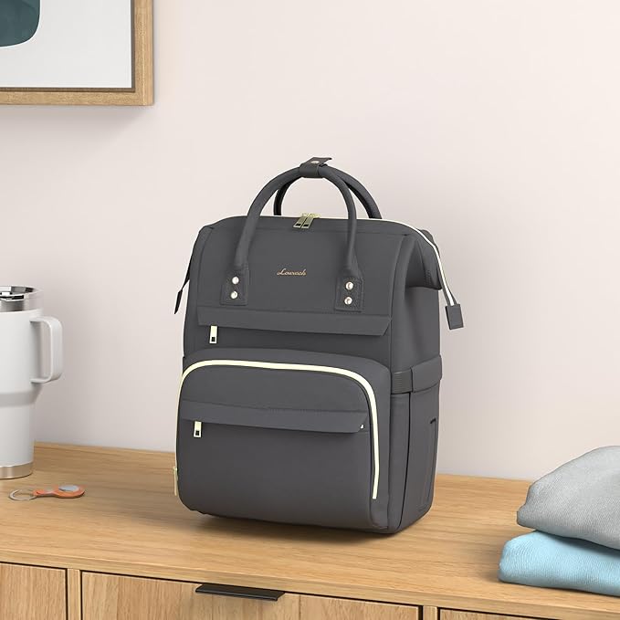 LOVEVOOK Laptop Backpack for Women 14 Inch, Teacher Nurse Work Bag Anti-Theft Travel Backpack with USB Charging Port for College Business Casual