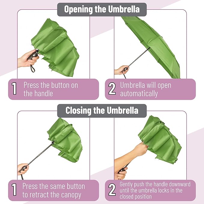 Mr. Pen- Windproof Travel Umbrella, Automatic Umbrellas for Rain, Compact