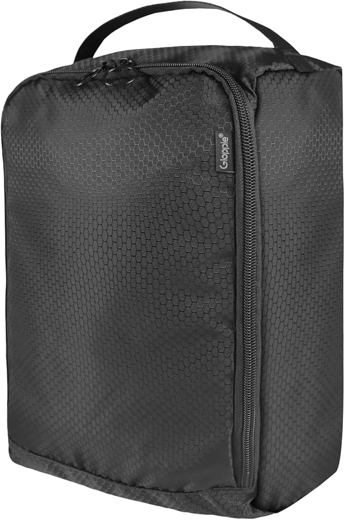 Gloppie Shoe Bags for Travel - Portable Shoes Storage Bag, Shoe Pouch, Shoe Packing Cubes for Men Women - Black