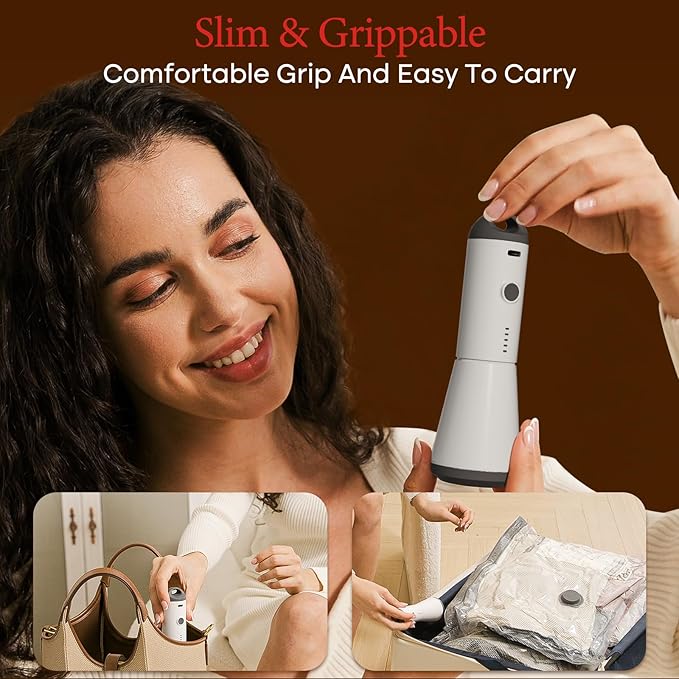 Vacuum Bags for Travel with Rechargeable air Pump, Carry-on Size Compression Packing Bags for Luggage and Suitcase, Space Saver for Clothes and Clothing 9 Combo Travel Size