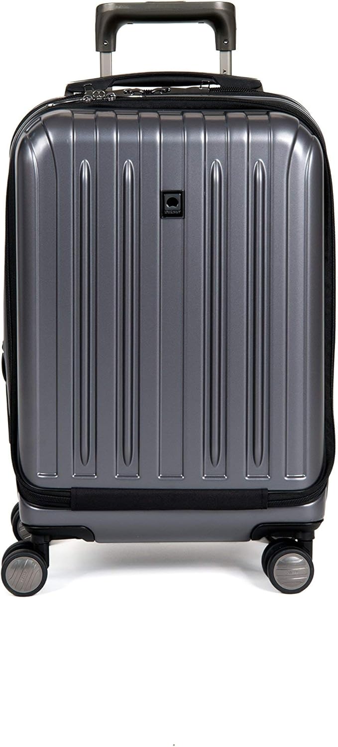 DELSEY PARIS Titanium Hardside Expandable Luggage with Spinner Wheels Carry-On Luggage, Graphite, Carry-On 19 Inch
