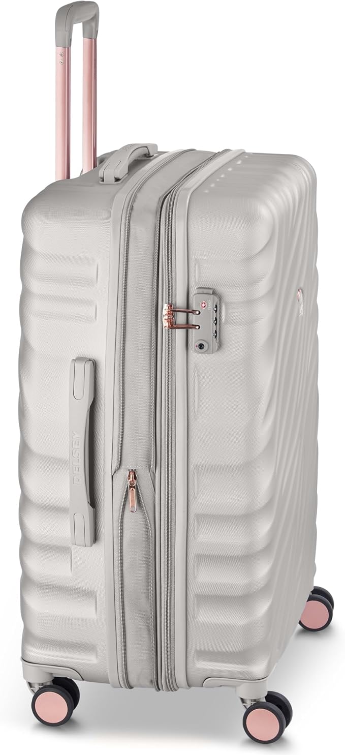 DELSEY PARIS Alexis Lightweight Luggage 2-Piece Set (21"/25"), Expandable Spinner Double Wheel Hardshell Suitcases with TSA Lock