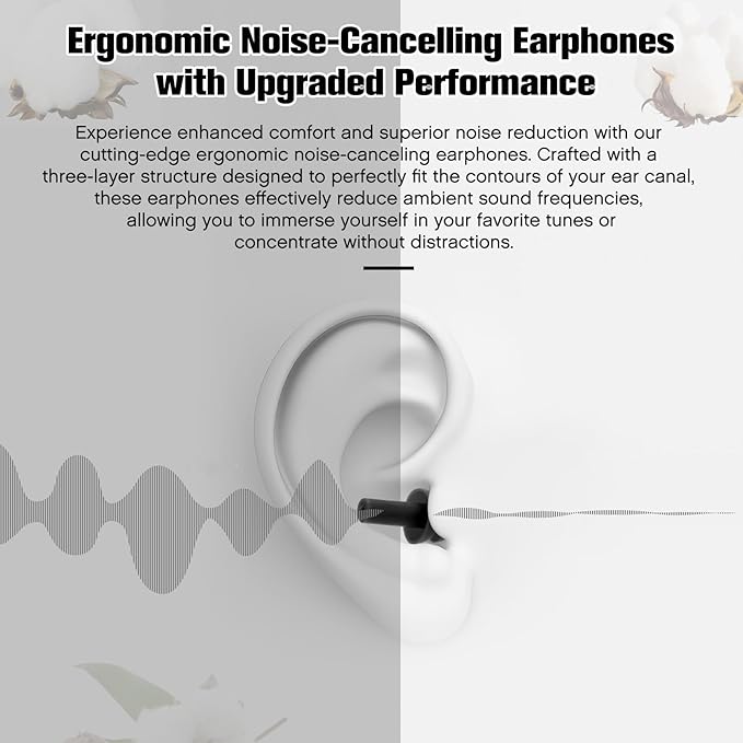 TrelaCo 200 Pairs Silicone Ear Plugs Soft Reusable Waterproof Ear Plugs for Sleeping Noise Swimming Hearing Protection Earplugs Shooting Construction Hunting Music Concerts (Black)