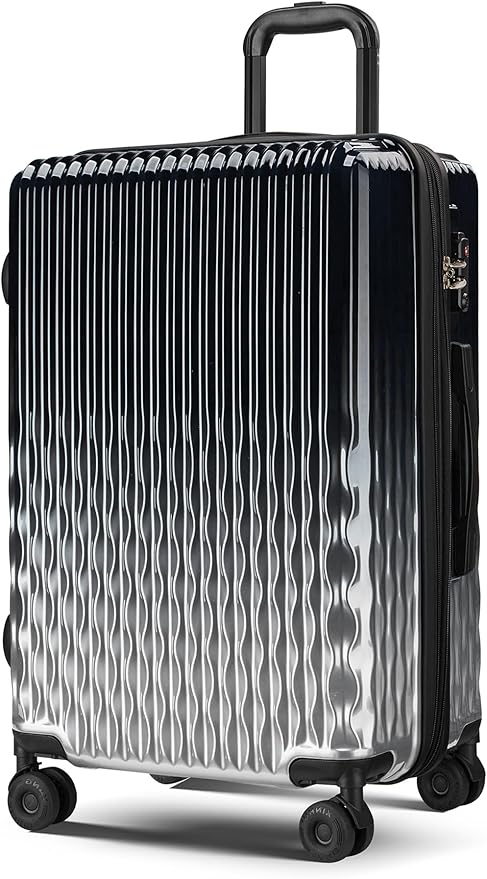 Checked 25 inch Luggage, ABS+PC Hardshell Suitcase Lightweight Large Travel Luggage with Spinner Wheels & TSA Lock