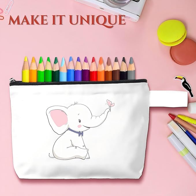 Saintrygo 10 Pieces Canvas Makeup Bags Bulk for Women Travel Cosmetic Organizer Plain Storage Pouch Multi-Purpose Blank Travel Toiletry DIY Craft Bags with Zipper(Pastel,8.7 x 5 x 1.8 Inch)