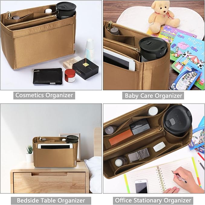 ZTUJO Purse Organizer, Felt Bag Organizer Purse Organizer Insert For Speedy, Neverfull, Graceful, Neverfull,Tote, Handbag,Shaper