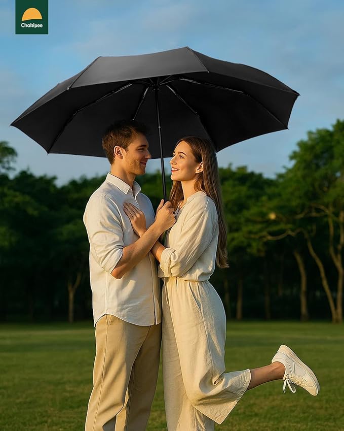 Travel Compact Umbrella Windproof - Portable Automatic for Rain, Folding Umbrella for Men and Women, Portable 210T Fabric