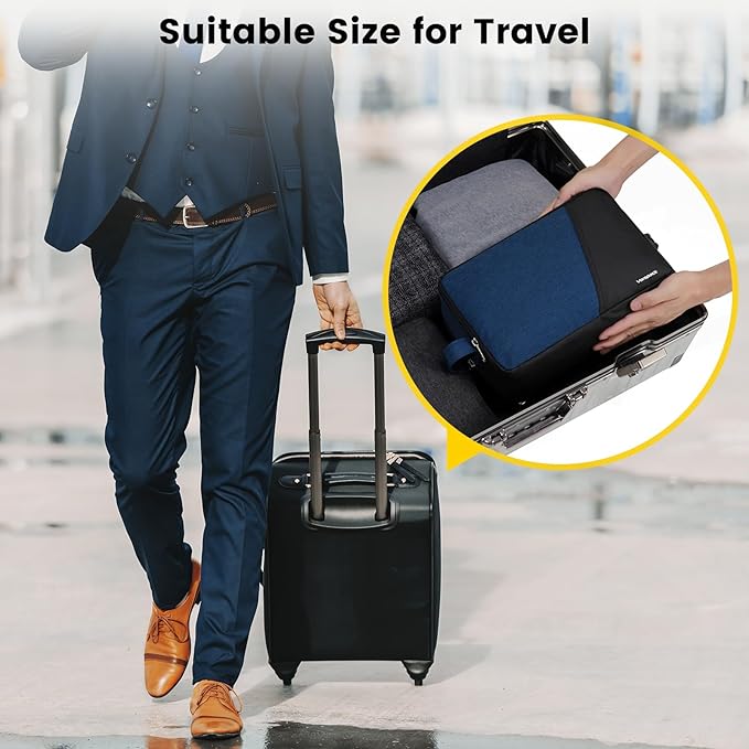 Vorspack Large Travel Toiletry Bag - Water Resistant Toiletry Bag for Men for Bathroom Toiletries Accessories Gifts - Navy Blue