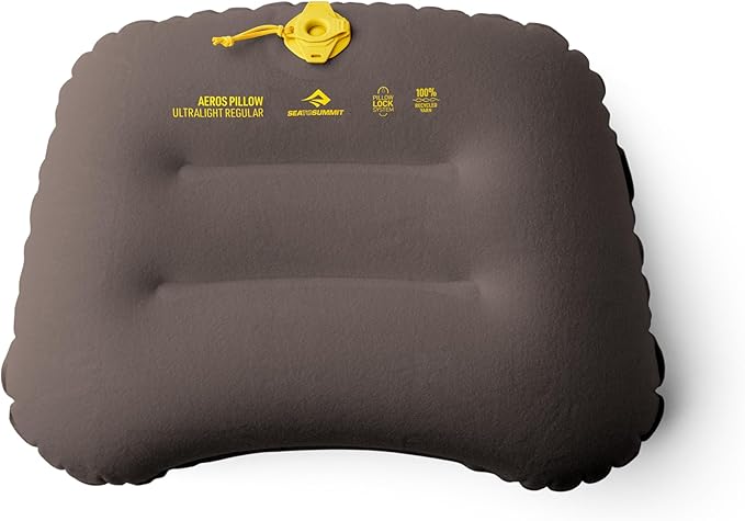 Sea to Summit Aeros Ultralight Inflatable Camping and Travel Pillow, Regular, Beluga