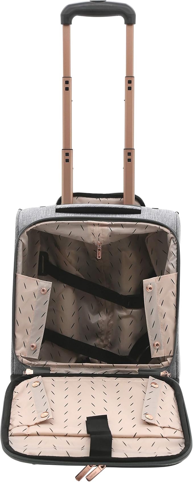 kensie Hudson Softside 3-Piece Spinner Luggage Set, Heather Gray