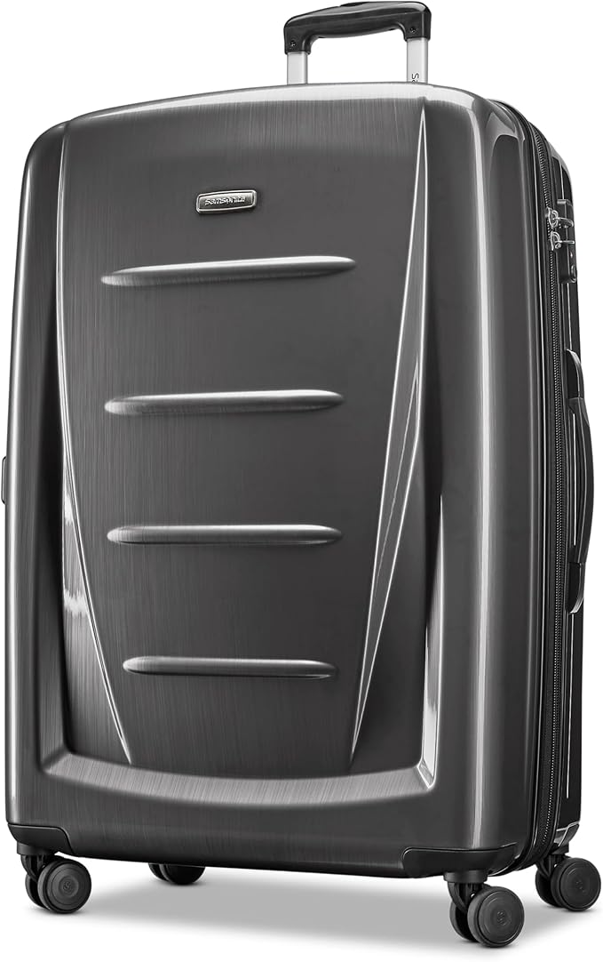 Samsonite Winfield 2 Hardside Expandable Luggage with Spinner Wheels, Charcoal, 3-Piece Set (20/24/28)