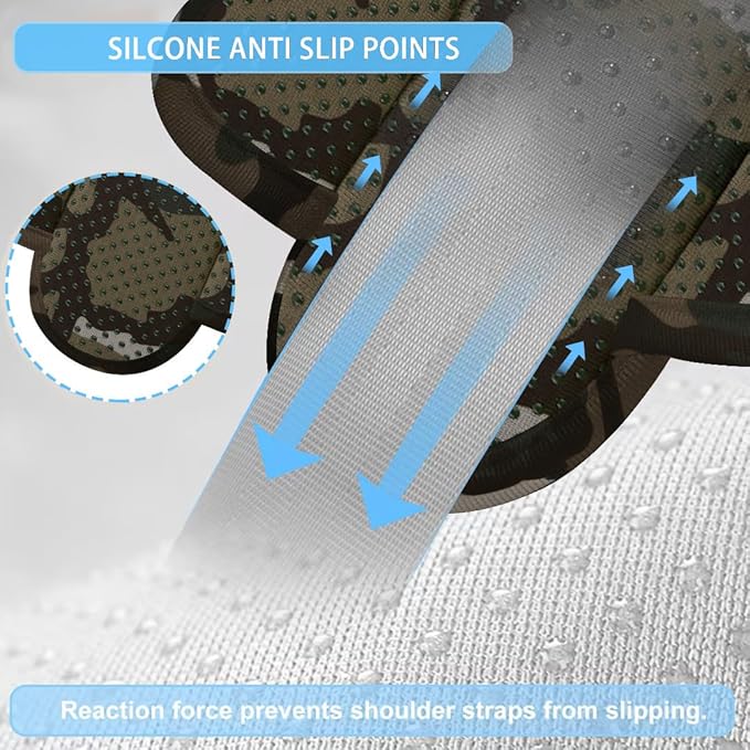 ZINZ 2-Pack Universal Shoulder Pad with Ultra thick Cushion for Bag Luggage Bag Crossbody, Plus Long & Anti-Slip & Breathable,Camouflage green-2pack