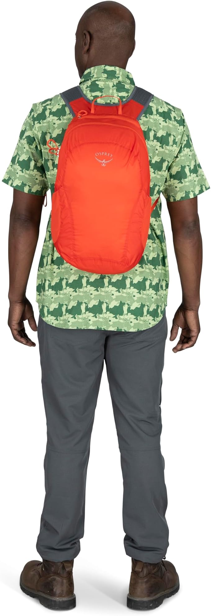 Osprey Ultralight Collapsible Stuff Pack - Lightweight, Packable Travel Backpack — Extra Bag For Travel and Every Day — 18 L Capacity Daypack to Expand Luggage, Mars Orange