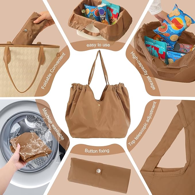 Reusable Grocery Bags,Reusable Shopping Bags,Folding Bags Totes,Stretchable and shrinkable shopping bag for Groceries