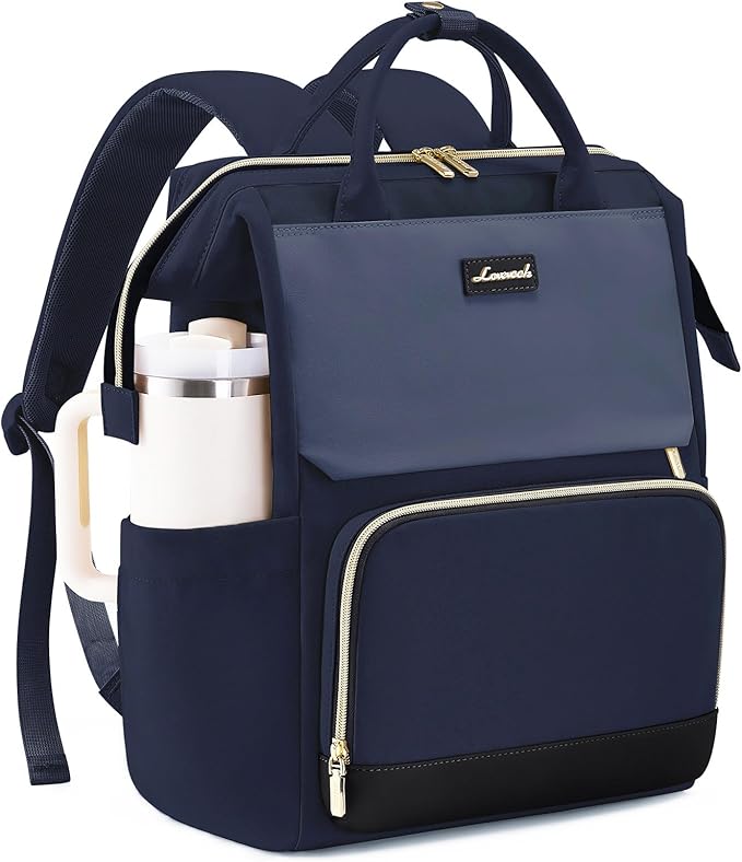 LOVEVOOK Laptop Backpack for Women with Giant Tumbler Holder Pocket, 15.6 inch Travel Work Bag Purse for Nurse Teacher, Waterproof Casual Daypack Bookbag for College Business