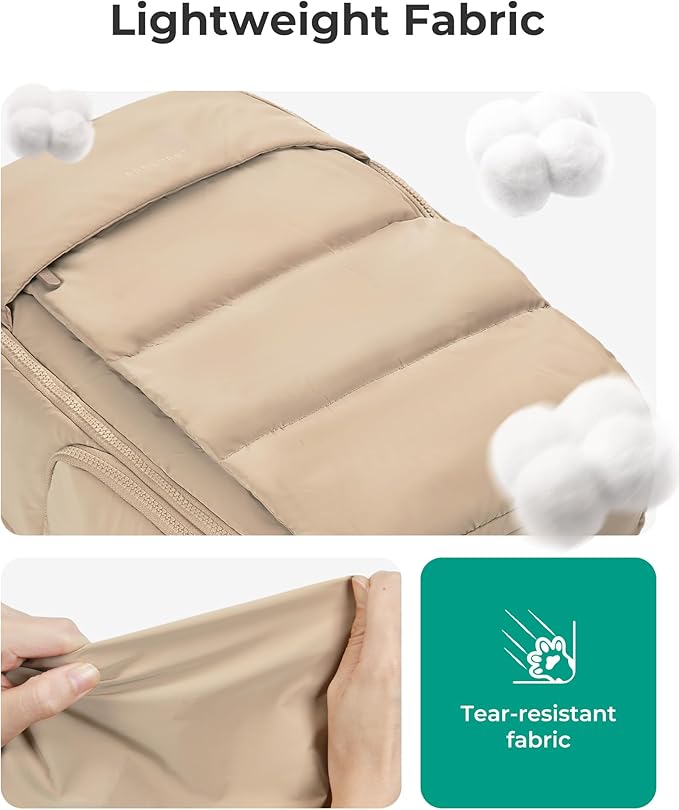 BAGSMART 30L Travel Backpack for Women, Carry on Backpack for Airplanes, Gym Backpack with Shoe Compartment, Lightweight Travel Bag Fits 15.6 Inch, Water-Resistant, Chocolate