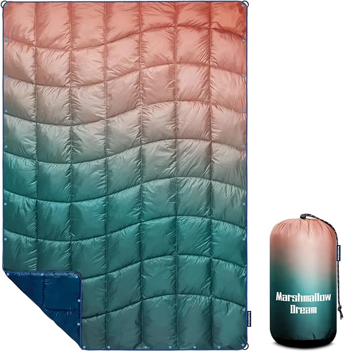 Camping Blanket, Puffy Blanket Lightweight Windproof Water Resistant for Outdoors,Hiking, Backpacking,Beach,Car,Picnic,Stadium