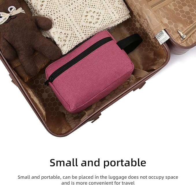 Travel Toiletry bag Toiletry bag for women men Hanging Cosmetic bag Travel accessories for Women Men (Rosy)