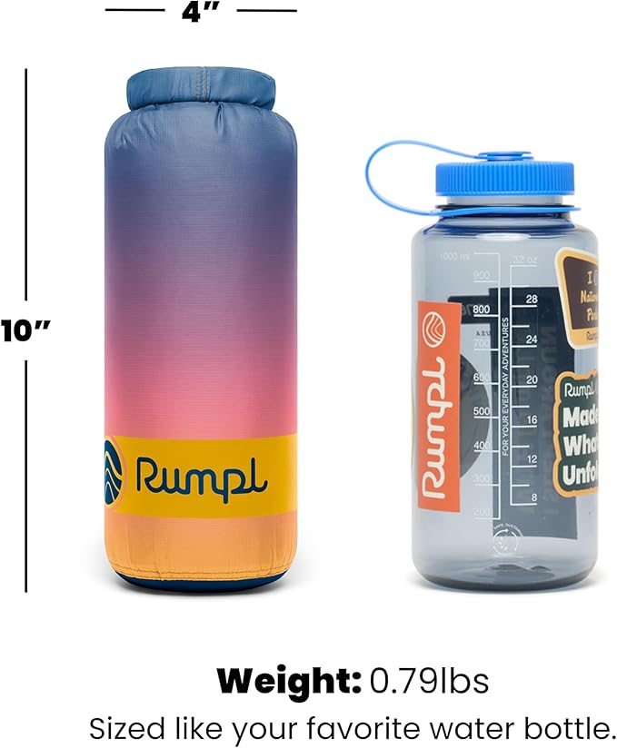 Rumpl Travel Puffy Blanket, Ultra-Packable Travel-Size Warmth and Comfort, Horizon Fade