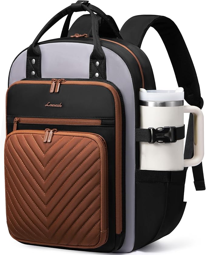 LOVEVOOK Laptop Backpack for Women, Water Resistant Travel Work Backpacks Purse Stylish Business Teacher Nurse Computer