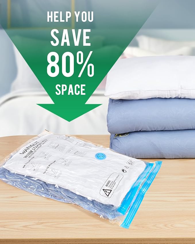 Vacuum Storage Bags with Electric Pump, 10 Pack Medium Size（28"x 18"） Reusable Compression Space Saving Bag for Clothes, Bedding, Mattress, Blankets, Pillows, Comforters, Travel