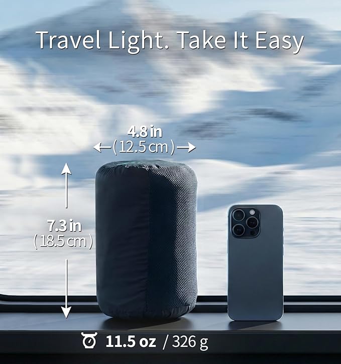 Litume Travel Camping Blanket Lightweight and Breathable, 67 x 48 in Soft Airplane Flight Blanket for Travelers, Foldable Sheet with Stuff Sack for Train, Camp, backapcking, Office, Home