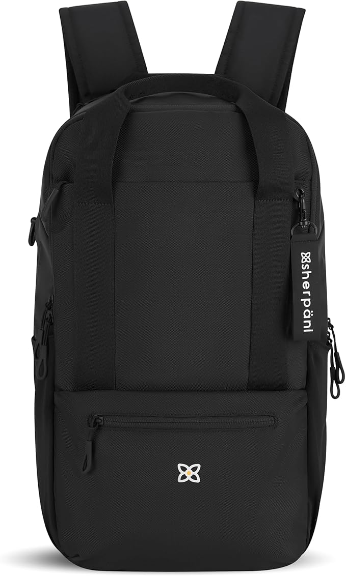 Sherpani Camden, Convertible Backpack, 3 in 1 Tote Bag, 18L Travel Backpack, Crossbody Bag for Women, Cross Body Purse, Travel Gifts, RFID Protection, Fits 13” Laptop (Raven Classic)