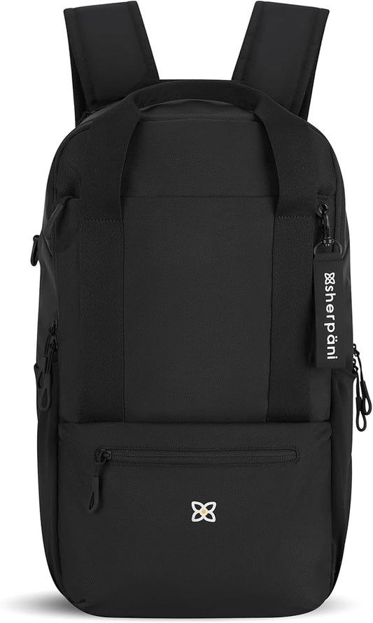 Sherpani Camden, Convertible Backpack, 3 in 1 Tote Bag, 18L Travel Backpack, Crossbody Bag for Women, Cross Body Purse, Travel Gifts, RFID Protection, Fits 13” Laptop (Raven Classic)
