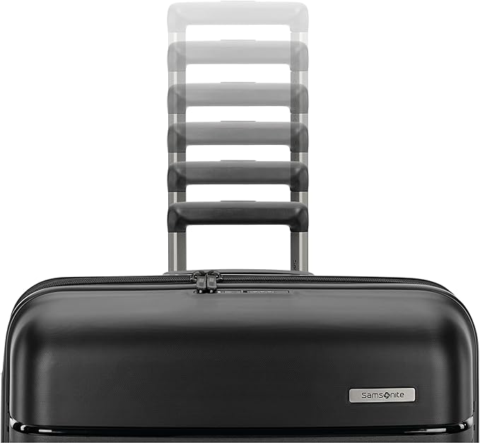 Samsonite Elevation Plus - Large Hardside Luggage - Scratch Resistant Polypropylene Shell, RightHeight™ Adjustable Handle, Integrated AirTag Holder, TSA Lock, WetPak™ Compartment - Triple Black