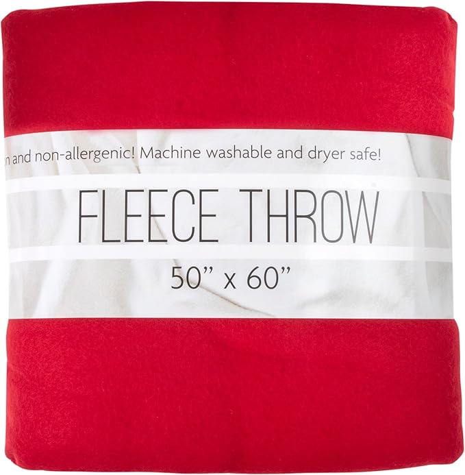 50x60 Throw Blankets, Ultra Soft Hypoallergenic Fleece Fall Throw Blanket for Livingroom, Couch, Chair, Bed, Red, Valentine's Day Throw