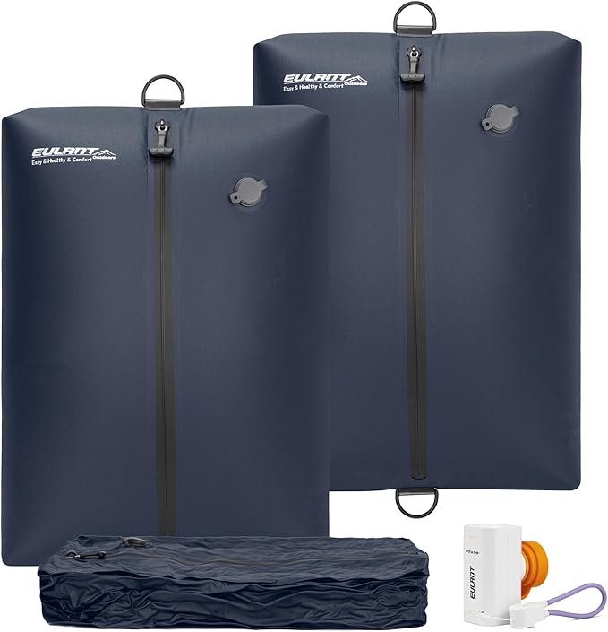 Reusable Vacuum Bags for Travel With Pump,Professional Waterproof IPX8 Zipper Vacuum Compression Bag for Suitcases Backpack,Space Saver Bags Packing Organizers for Clothing Packing(2 Pack,Navy)