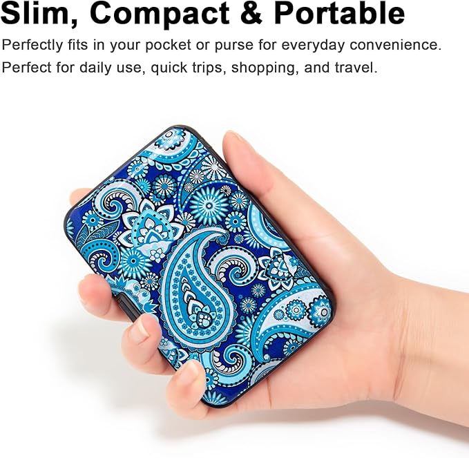 Credit Card Holder Small RFID Blocking Wallet Business Metal Slim Mini Aluminum Hard Case for Women Men