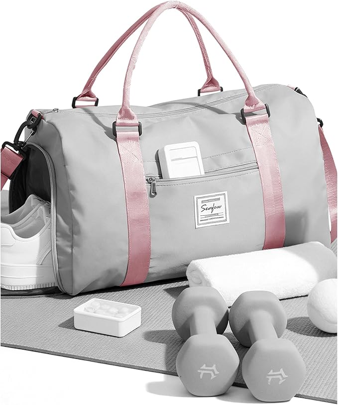 Weekender Duffel Bags for Women, Travel Totes Bag for Airplane, Cute Sports Gym Dance Bag Overnight Luggage Bag with Wet Pocket Shoe Compartment, Carry On Hospital Bag for Labor and Delivery