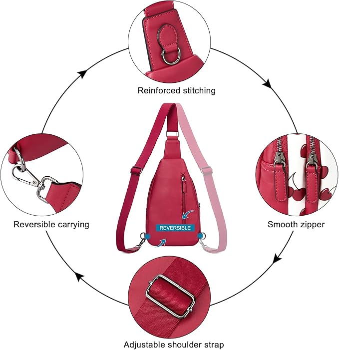 CLUCI Crossbody Bags for Women Men,Leather Sling Bag Cross Body Backpack for Woman Gifts for Women Birthday Unique
