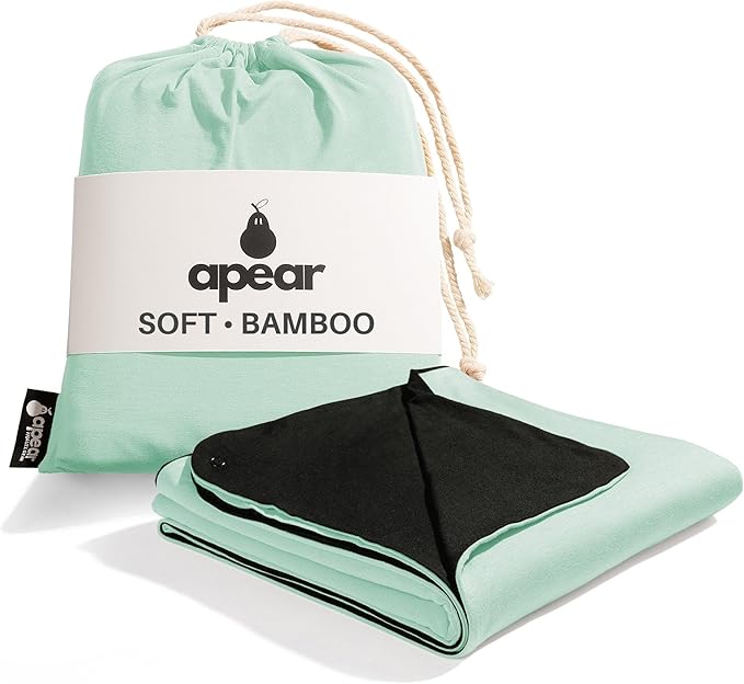 16-in-1 Compact Travel Blanket with Bag – Reversible, Ultra Soft Bamboo Airplane Blanket with Hidden Pocket – Packable for Flights & Travel Essentials (Semi-Weighted, Double Layer)