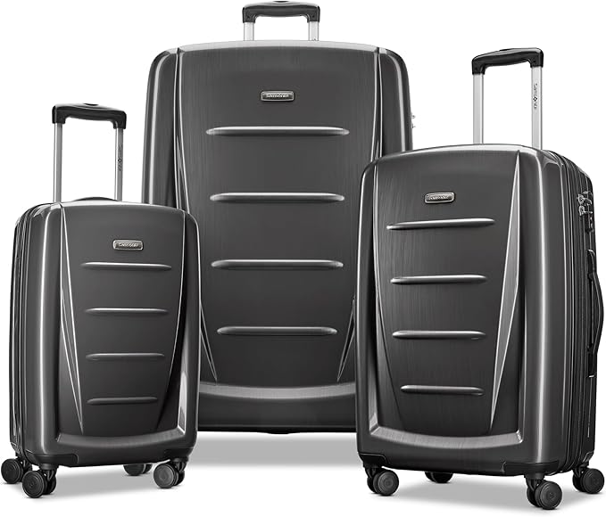 Samsonite Winfield 2 Hardside Expandable Luggage with Spinner Wheels, Charcoal, 3-Piece Set (20/24/28)