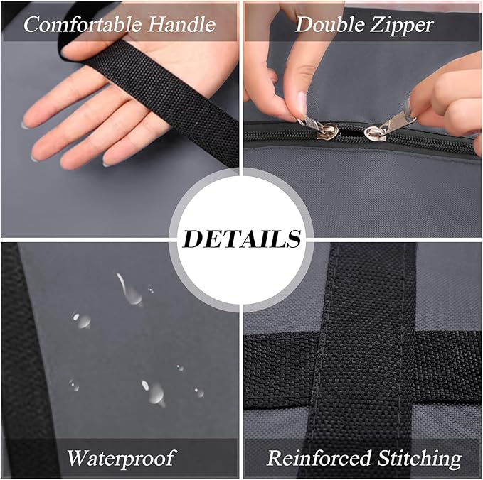 Extra Large Duffle Bag 90L/23.77Gal Moving Bag Tear Resistant Heavy Duty Storage Bags Lightweight Big Luggage Bag for Camping, Travel, Moving (Grey)