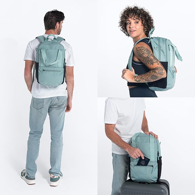 Sherpani Camden, Convertible Backpack, 3 in 1 Tote Bag, 18L Travel Backpack, Crossbody Bag, Cross Body Purse, Travel Gifts, RFID Protection, Fits 13” Laptop (Surf)