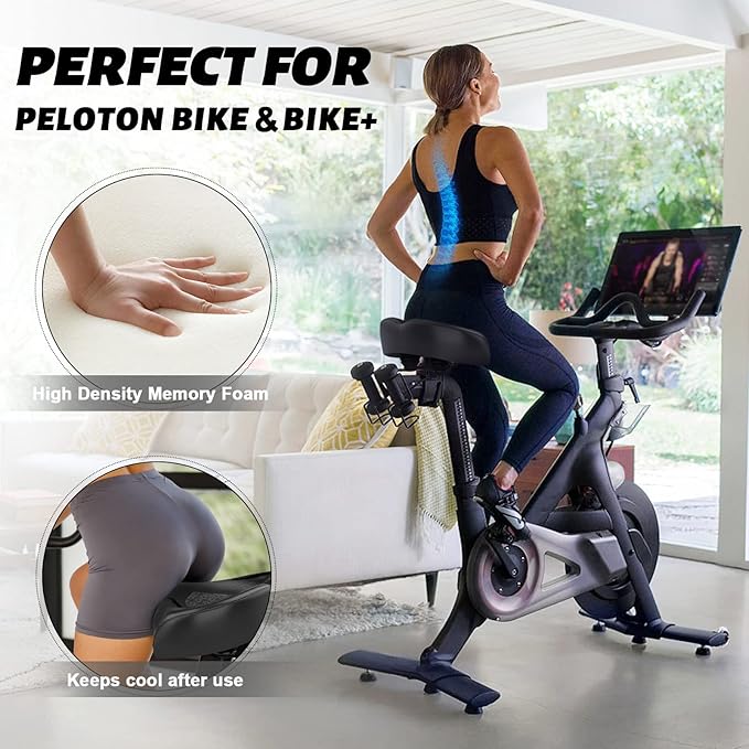 Bicycle Seat, Bike Seat for Women Men Extra Comfort Wide, Oversized Comfortable Seats Saddle for Peloton Bikes, Fit for Exercise Bikes, Electric Bikes, Mountain Bikes, Cruiser Bikes