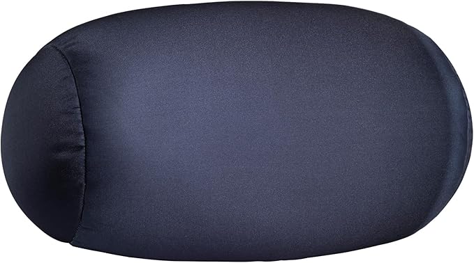 Squishy Microbead Neck Pillow, 7Inch x 12Inch Soft Travel Body Bed Pillow Bean Pillow for Kids Adult Chair Sleeping Car Seat, Fun Dormroom (Black Colorful)